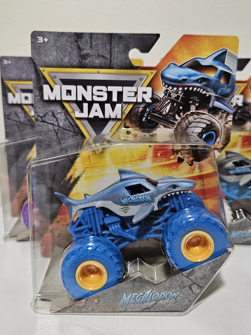 Complete Set Of Monster Jam Series 2 Megalodon Monster Truck - Fire, Ice,